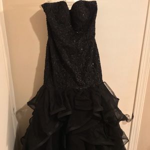 Long Black Sherri Hill Prom Dress